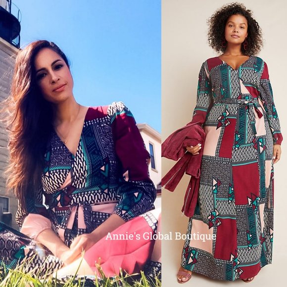 NWT Anthropologie Virginia Wrap Maxi Dress - Picture 4 of 13